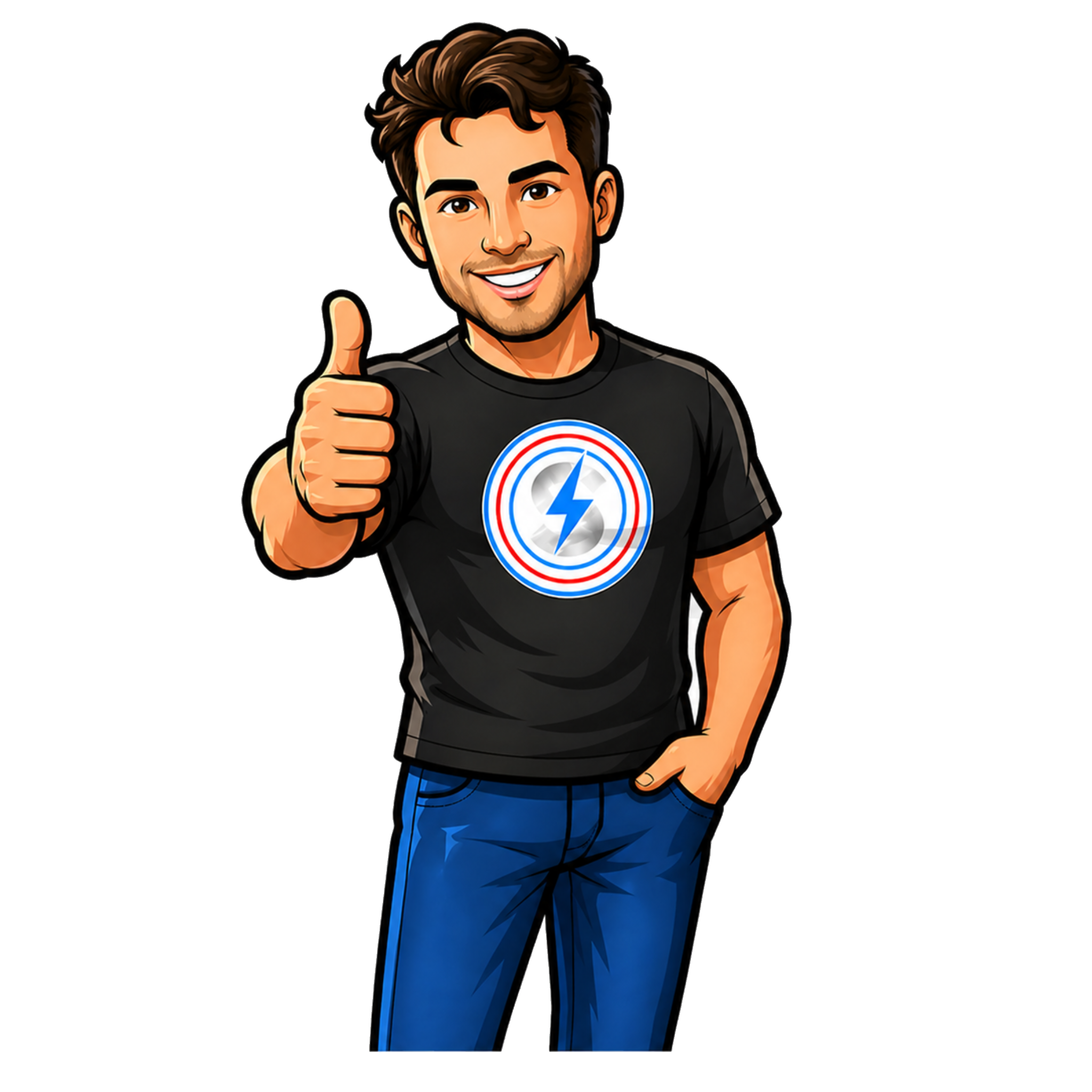 Storm Logic team illustration giving thumbs up